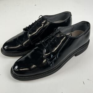 Bates Shoes Mens Size‎ 10.5 D Oxford Dress Uniform Vibram Sole Patent Leather